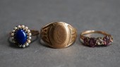 TWO 10-KARAT YELLOW-GOLD AND S