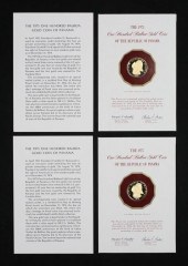 TWO 100 BALBOA PROOF GOLD COIN