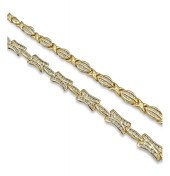 TWO 10K YELLOW GOLD & DIAMOND