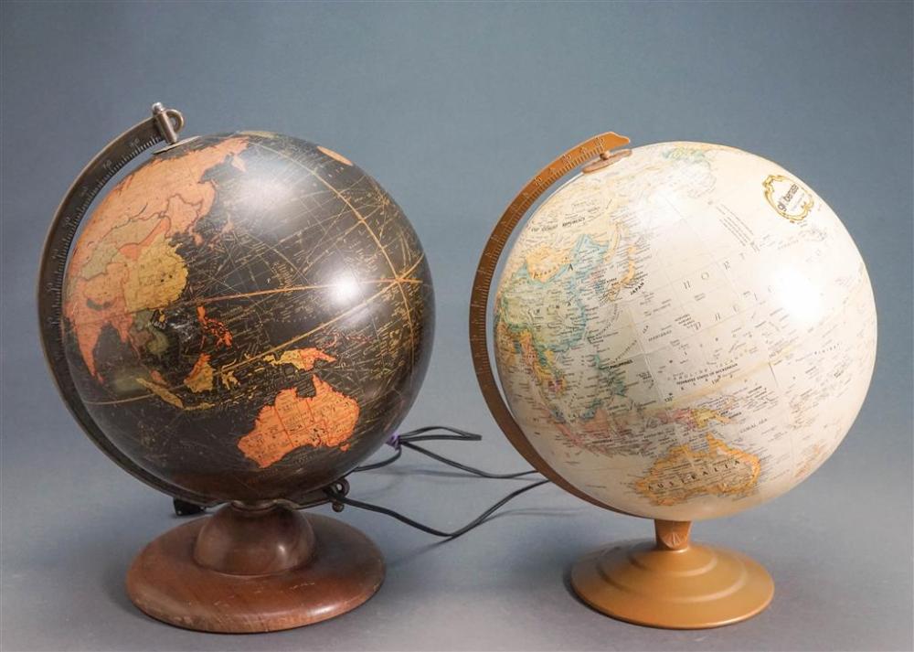 TWO 12-INCH DESKTOP GLOBES