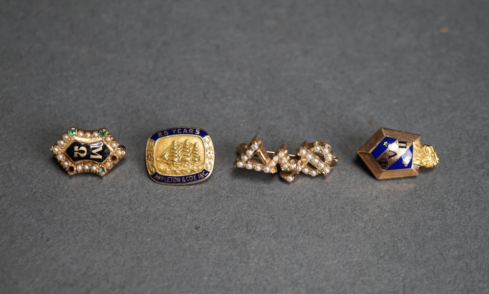 TWO 14-KARAT AND TWO 10-KARAT