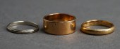 TWO 14-KARAT YELLOW AND ONE 18