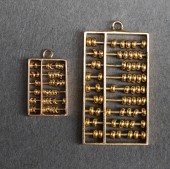 TWO 14-KARAT YELLOW-GOLD ABACU