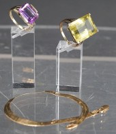 TWO 14-KARAT YELLOW-GOLD AND Q