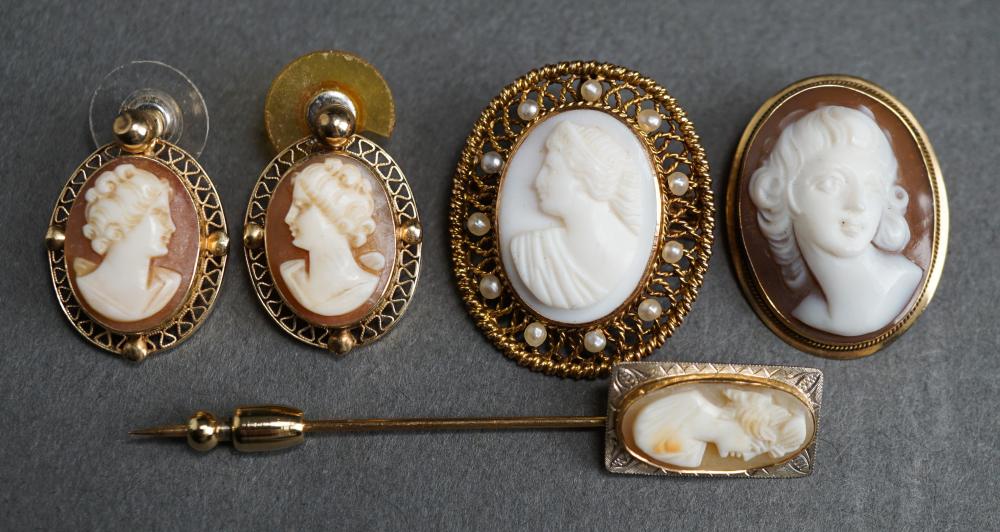 TWO 14-KARAT YELLOW-GOLD AND