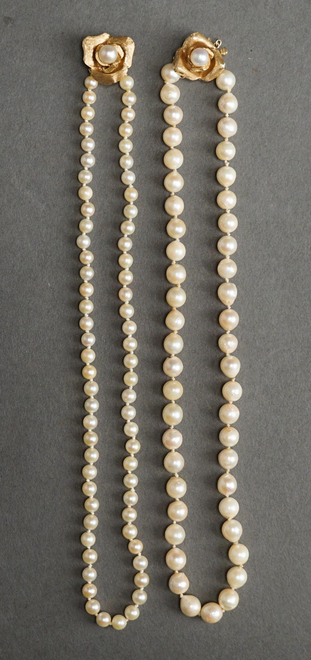 TWO 14-KARAT YELLOW-GOLD CLASP