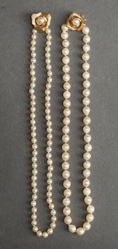 TWO 14-KARAT YELLOW-GOLD CLASP