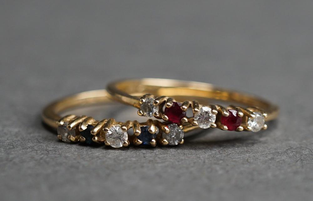 TWO 14-KARAT YELLOW-GOLD,