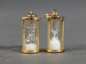 TWO 14-KARAT YELLOW-GOLD HOURG