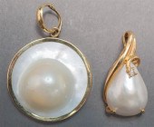 TWO 14-KARAT YELLOW-GOLD MOUNT