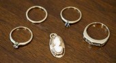TWO 14-KARAT YELLOW-GOLD RINGS