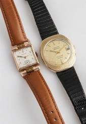 TWO 14-KARAT YELLOW-GOLD WRIST