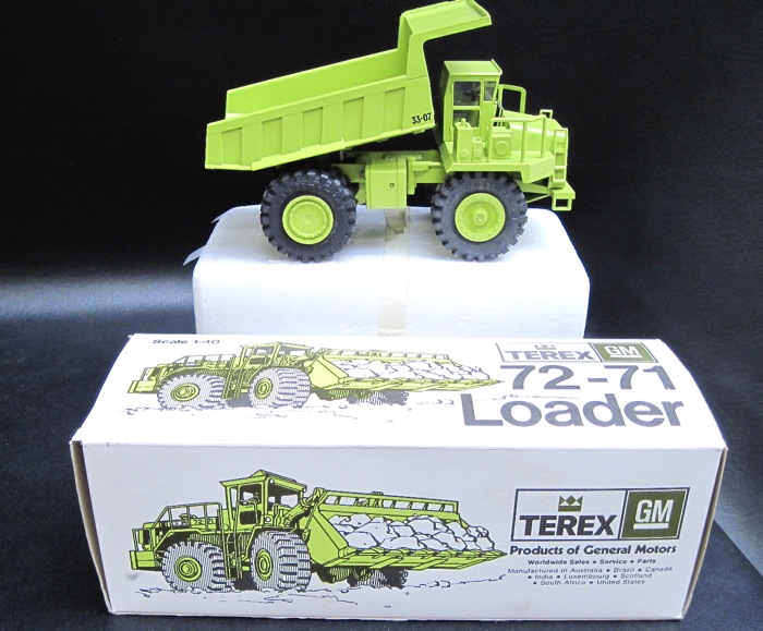 TWO 1:40 SCALE DIECAST TEREX