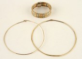 TWO 14K GOLD NECKLACES AND 18K