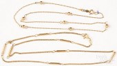 TWO 14K GOLD NECKLACESTwo 14K