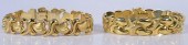 TWO 14K LINK BRACELETS, 37.9 G