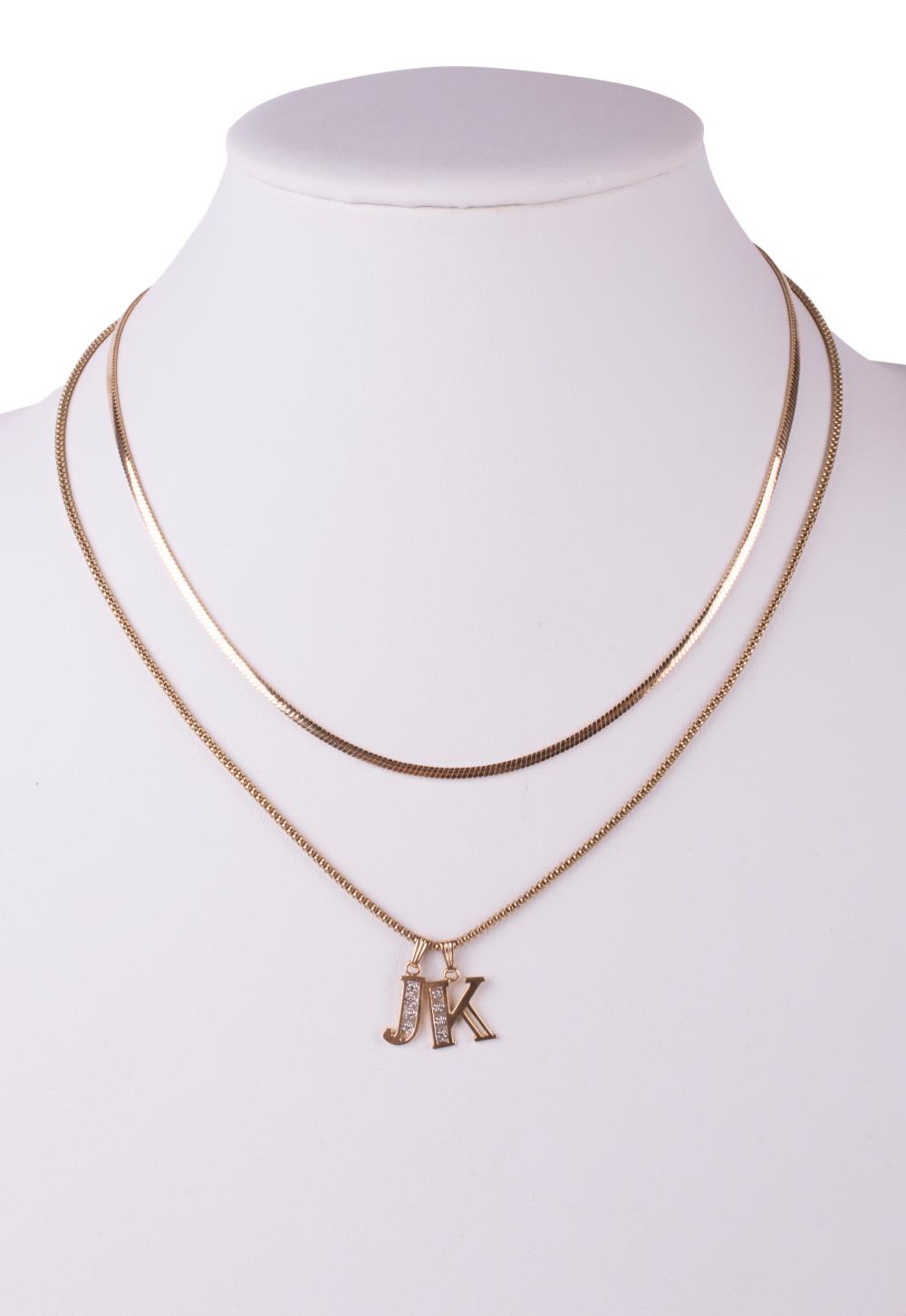 TWO 14K YELLOW GOLD CHAIN