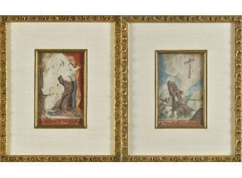Two 16th C. paintings, "Antonius de