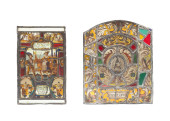 TWO 16TH/17TH C. PAINTED GLASS