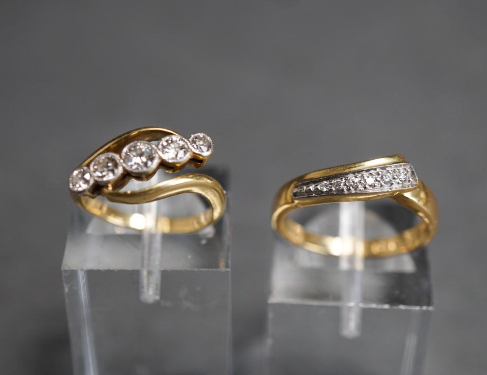 TWO 18-KARAT YELLOW-GOLD AND