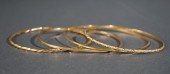 TWO 18-KARAT YELLOW-GOLD BANGL