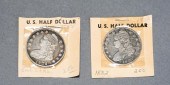 TWO 1832 CAPPED BUST SILVER HA