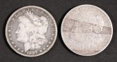 TWO 1887 MORGAN SILVER DOLLARS