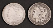 TWO 1897 & 1892 MORGAN SILVER