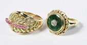 TWO 18K ITALIAN FASHION RINGS1