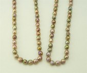 TWO 18K YELLOW GOLD AND BAROQU
