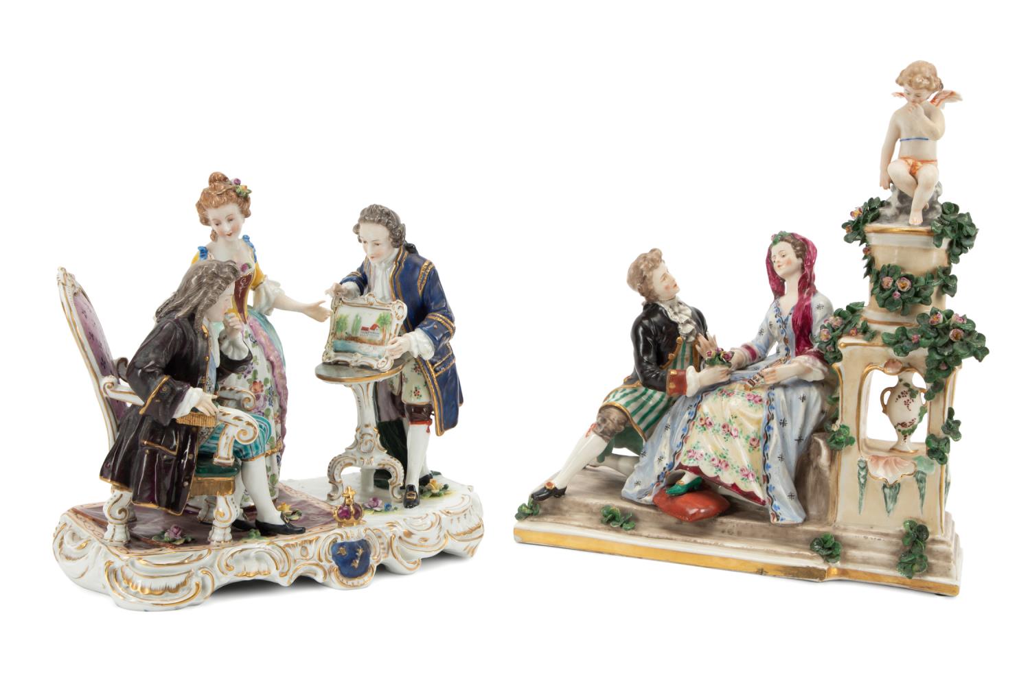 TWO 18TH & 20TH C. GERMAN PORCELAIN