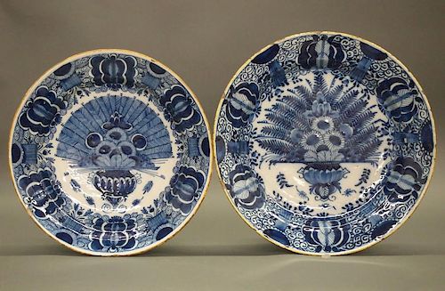 TWO 18TH C. DELFT CHARGERSTwo