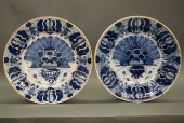 TWO 18TH C. DELFT CHARGERSTwo