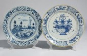 TWO 18TH C. DELFT CHARGERSTwo