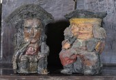 TWO 18TH C. ENGLISH PAINTED LE
