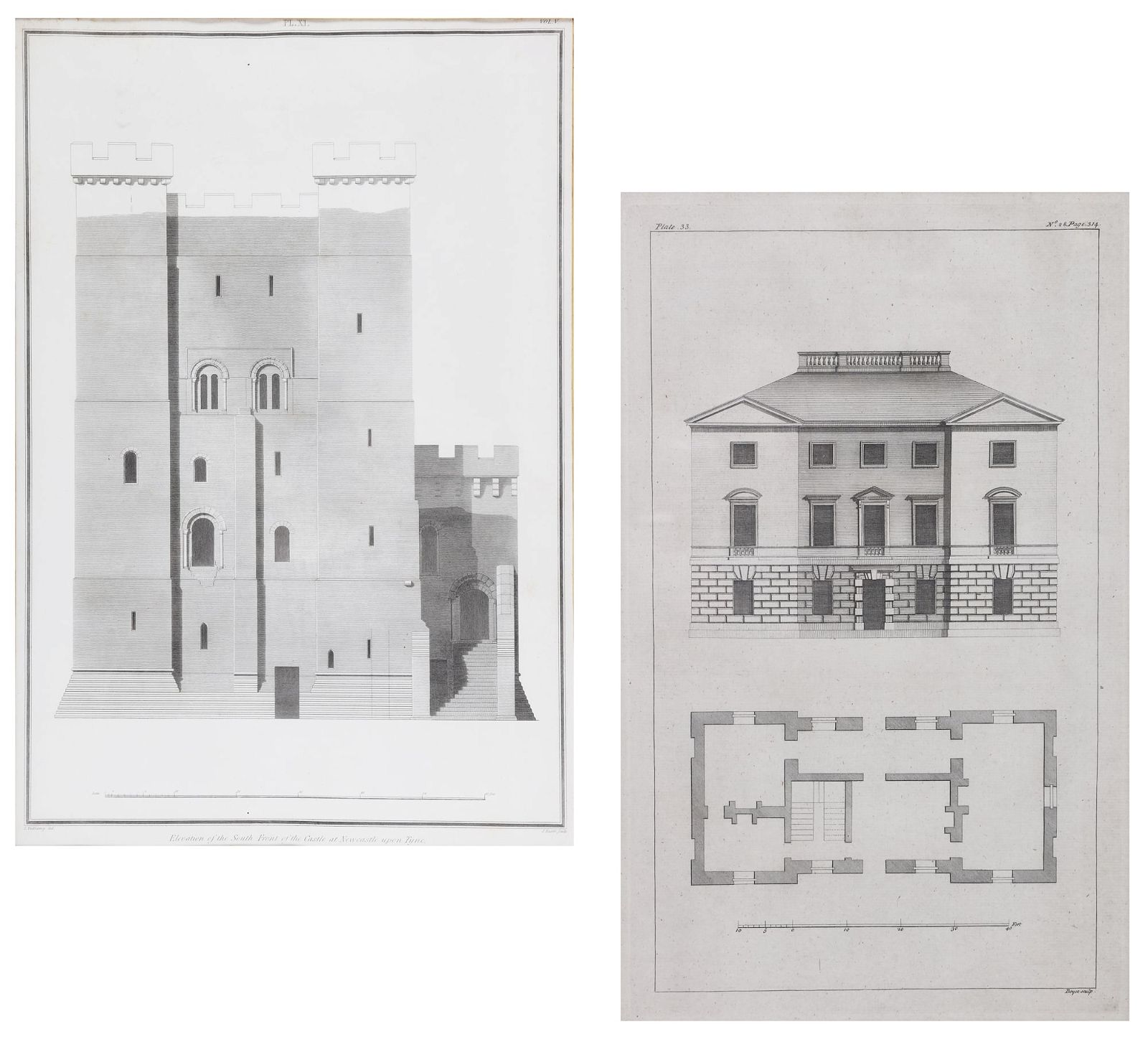 TWO 18TH CENTURY ARCHITECTURAL