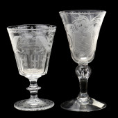 TWO 18TH CENTURY ENGRAVED DRIN