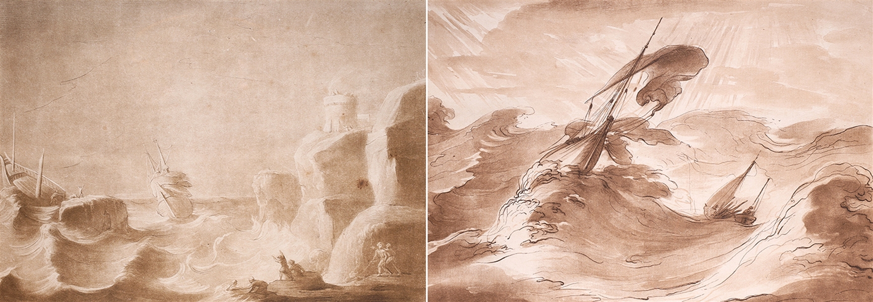 Two 18th century framed etchings
