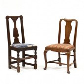 TWO 18TH CENTURY SIDE CHAIRS I