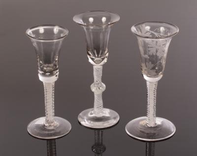 Two 18th Century wine glasses