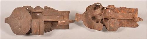 TWO 18TH CENTURY WROUGHT IRON