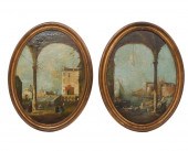 TWO 18TH CT. OVAL ITALIAN OIL