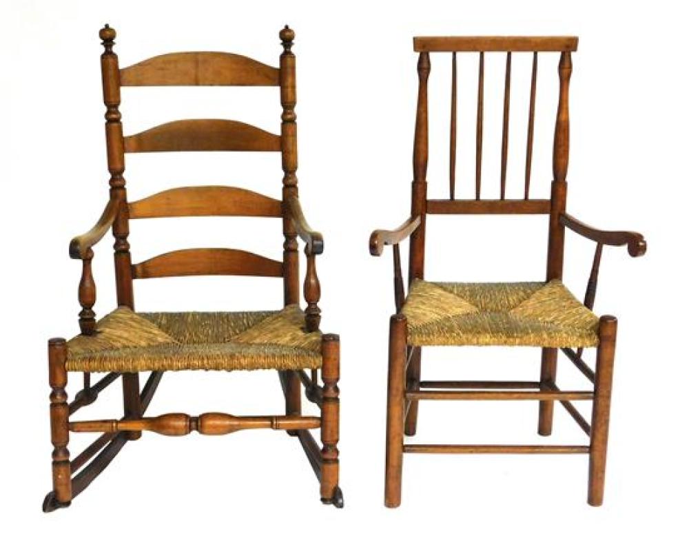 TWO 18TH/19TH C. ARMCHAIRS WITH