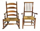 TWO 18TH/19TH C. ARMCHAIRS WIT