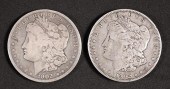TWO 1902 MORGAN SILVER DOLLARS