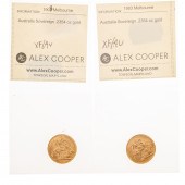 TWO 1903 MELBOURNE MINT GOLD S