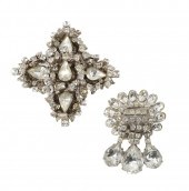 TWO 1930S DIAMANTE VINTAGE ART