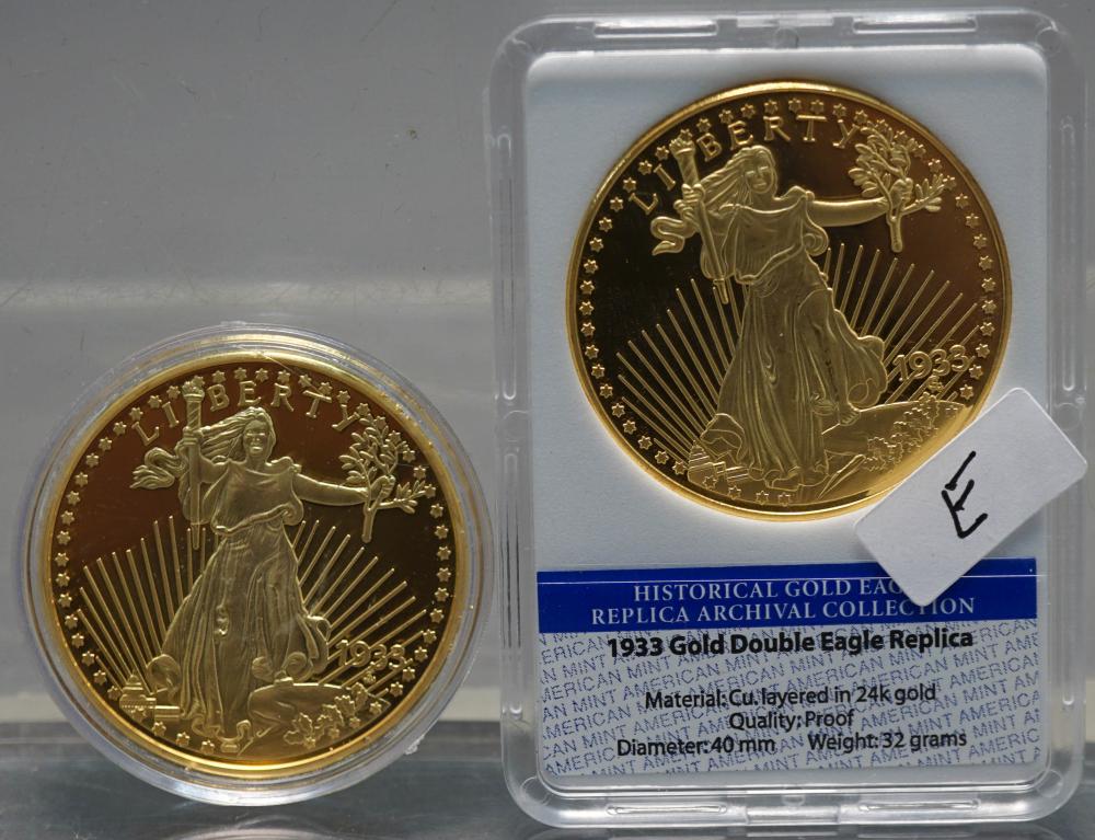 TWO 1933 'GOLD DOUBLE EAGLE'