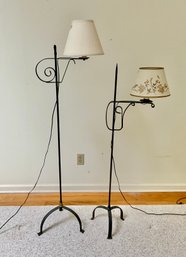 Two 1950s black painted iron bridge