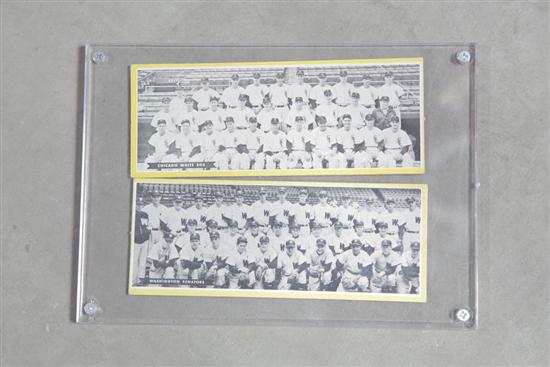 TWO 1951 TOPPS TEAM BASEBALL CARDS.